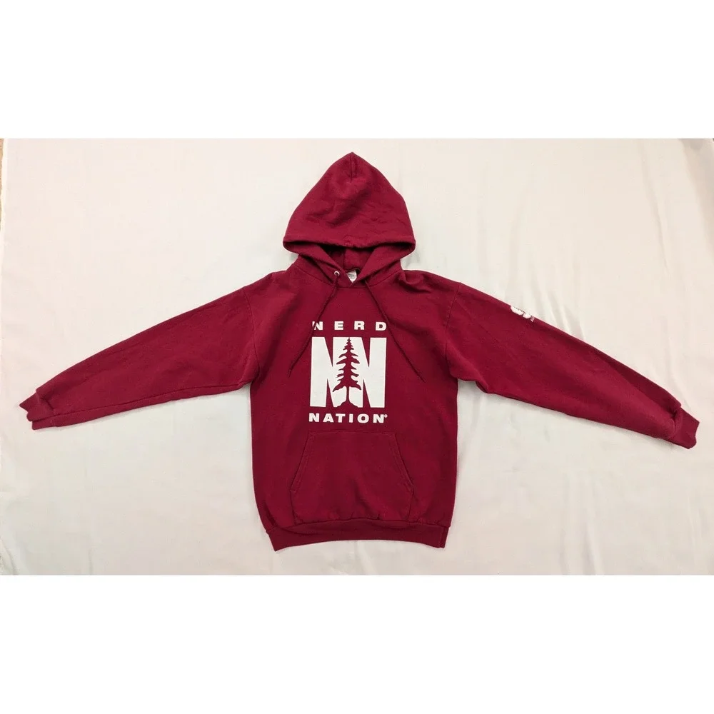Stanford University Alumni Sweatshirt Hoodie Red Nerd Nation Small S